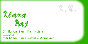klara maj business card