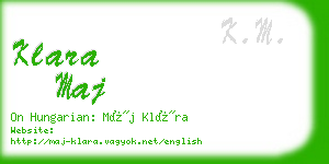 klara maj business card